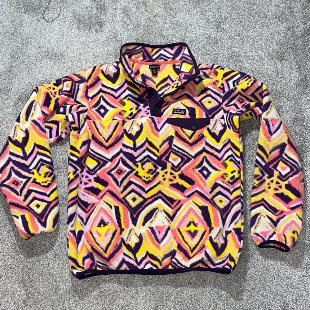 boys girls Patagonia Synchilla Fleece youth Sweatshirt Pullover Jacket 16-18 XXL